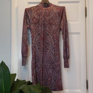 70s Inspired Paisley Dress